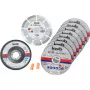 Set di dischi da taglio KWB 712041 set starter 10 pezzi attacco piatto per mattoni, marmo, acciaio
