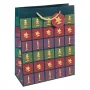 Sacchetto regalo Sigel GT046 verde rosso viola 260x120x330 mm
