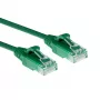 ACT verde 0,15 m LSZH U/UTP CAT6 cavo patch slimline per datacenter senza protezione della linguetta con connettori RJ45