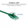 ACT verde 0,15 m LSZH U/UTP CAT6 cavo patch slimline per datacenter senza protezione della linguetta con connettori RJ45