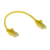 ACT giallo 0,15 m LSZH U/UTP CAT6 cavo patch slimline per datacenter senza linguetta con connettori RJ45