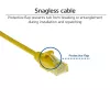 ACT giallo 0,15 m LSZH U/UTP CAT6 cavo patch slimline per datacenter senza linguetta con connettori RJ45