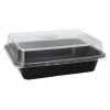 Contenitore monouso per alimenti Papstar 96552 in polipropilene nero 227x178x45mm