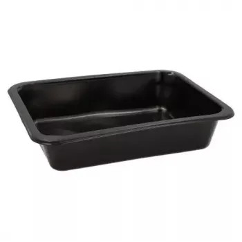 Contenitore monouso per alimenti Papstar 96552 in polipropilene nero 227x178x45mm