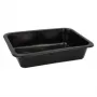 Contenitore monouso per alimenti Papstar 96552 in polipropilene nero 227x178x45mm