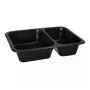 Contenitore monouso per alimenti Papstar 96553 in polipropilene nero 227x178x45mm