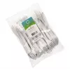 Forchetta monouso Papstar 96427 in polipropilene 50 pezzi bianca 185 mm