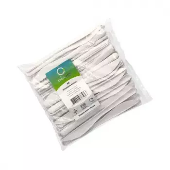 Forchetta monouso Papstar 96428 in polipropilene 50 pezzi bianca 185 mm