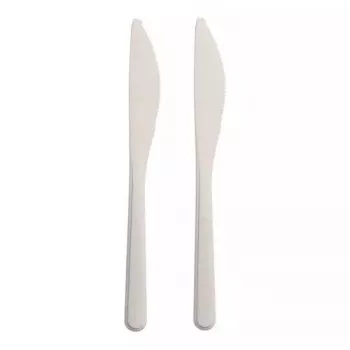 Forchetta monouso Papstar 96428 in polipropilene 50 pezzi bianca 185 mm
