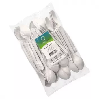 Cucchiaio monouso per zuppa Papstar 96432 in polipropilene bianco 50 pezzi