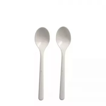 Cucchiaio monouso per zuppa Papstar 96434 in polipropilene bianco 50 pezzi
