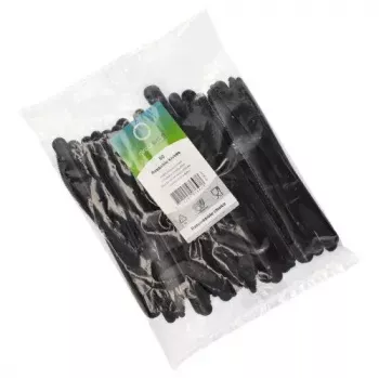 Forchetta monouso Papstar 96436 in polistirolo 50 pezzi nera 185 mm