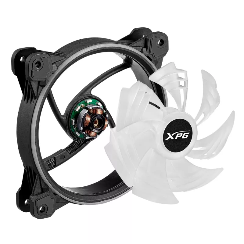 XPG HURRICANE 120 ARGB PWM nero, ventola, 12 cm, 600 RPM, 2000 RPM, nero