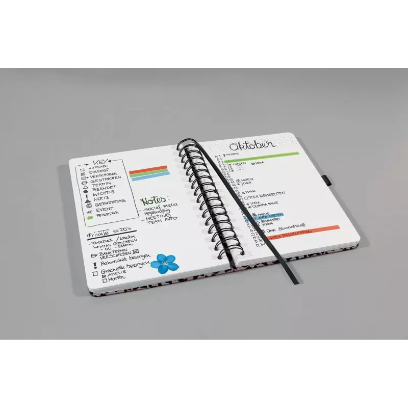 Sigel Jolie JN653 quaderno A5 120 fogli albicocca nero rosa