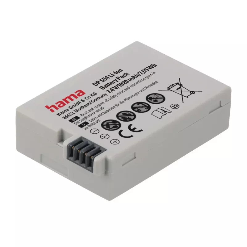 Hama DP 554 batteria ricaricabile agli ioni di litio 1020 mAh per fotocamera
