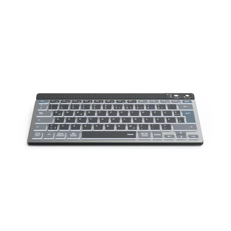 Tastiera multi-dispositivo Hama WK-700, wireless, retroilluminata, compatta, QWERTZ, nera