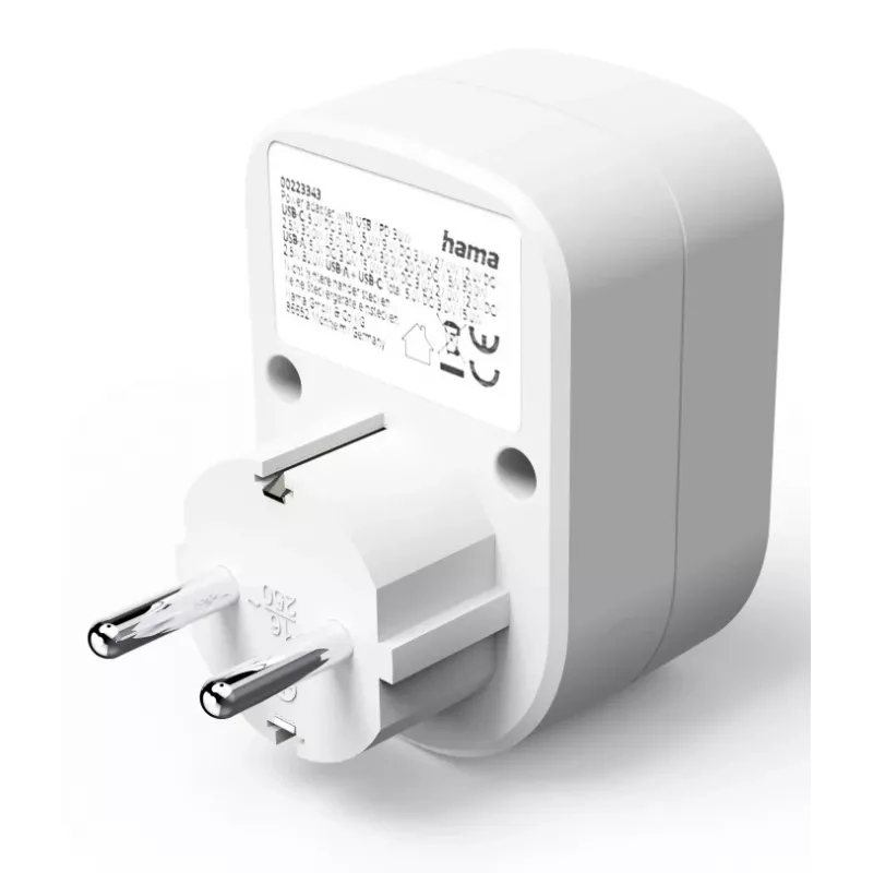 Hama 00223343 prolunga elettrica 1 uscita AC per interni bianco
