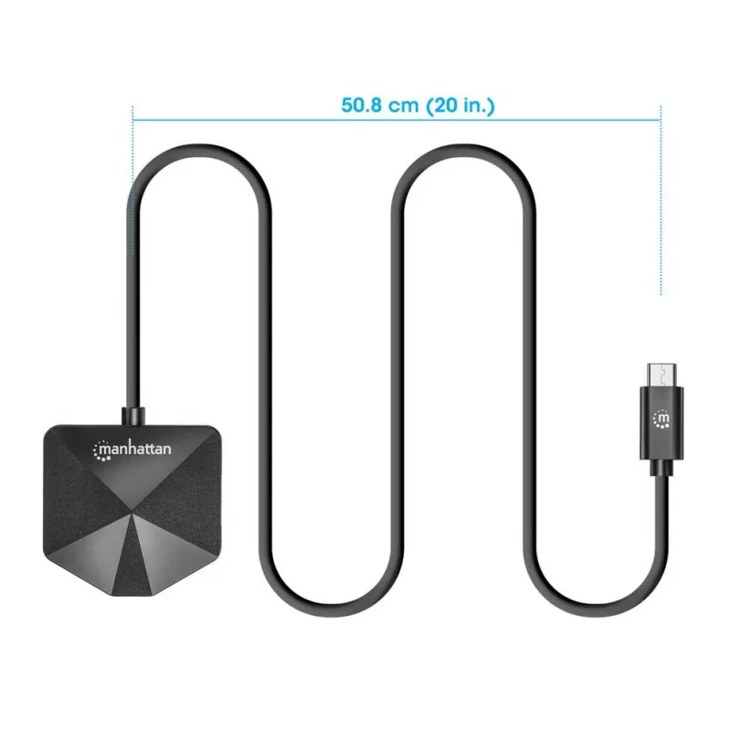 Manhattan dock/hub combo USB-C e USB-A, porte (4): USB-A (x2) e USB-C (x2), 5 Gbit/s (USB 3.2 Gen1 noto anche come USB 3.0), forma angolata per un facile accesso alle porte, alimentato via USB (nessun alimentatore esterno necessario)