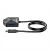 Manhattan dock/hub combo USB-C e USB-A, porte (4): USB-A (x2) e USB-C (x2), 5 Gbit/s (USB 3.2 Gen1 noto anche come USB 3.0), forma angolata per un facile accesso alle porte, alimentato via USB (nessun alimentatore esterno necessario)
