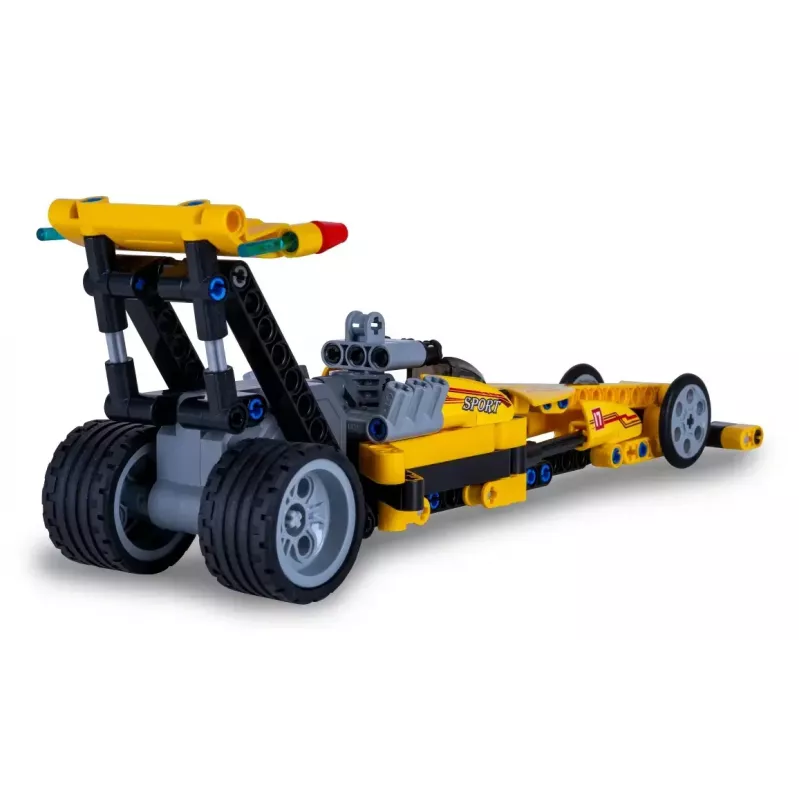 JAMARA CaDA Drag Racing 1:24 set di mattoncini da costruzione, giallo
