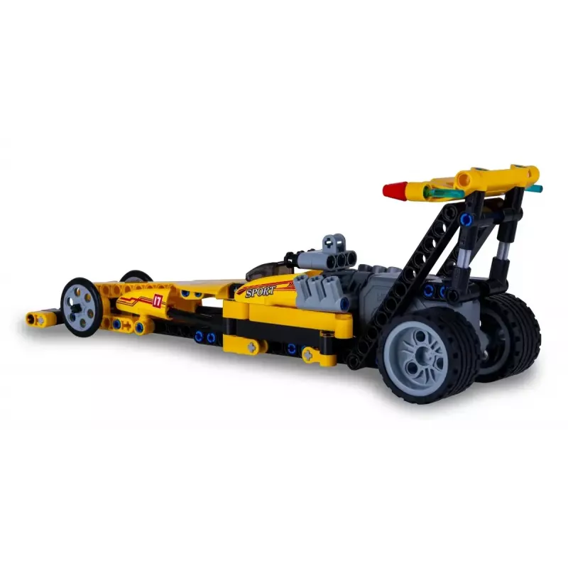 JAMARA CaDA Drag Racing 1:24 set di mattoncini da costruzione, giallo