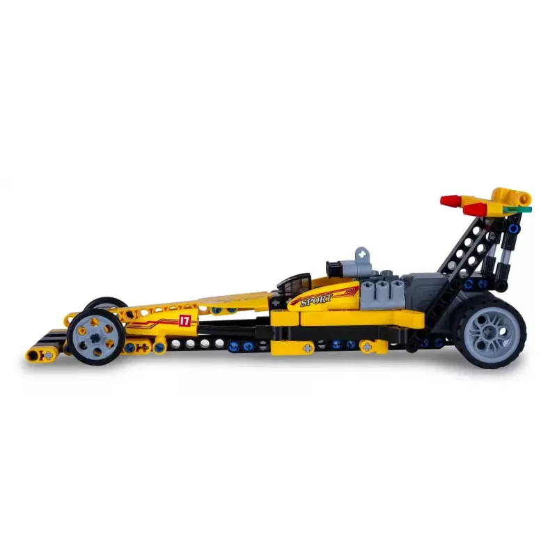 JAMARA CaDA Drag Racing 1:24 set di mattoncini da costruzione, giallo
