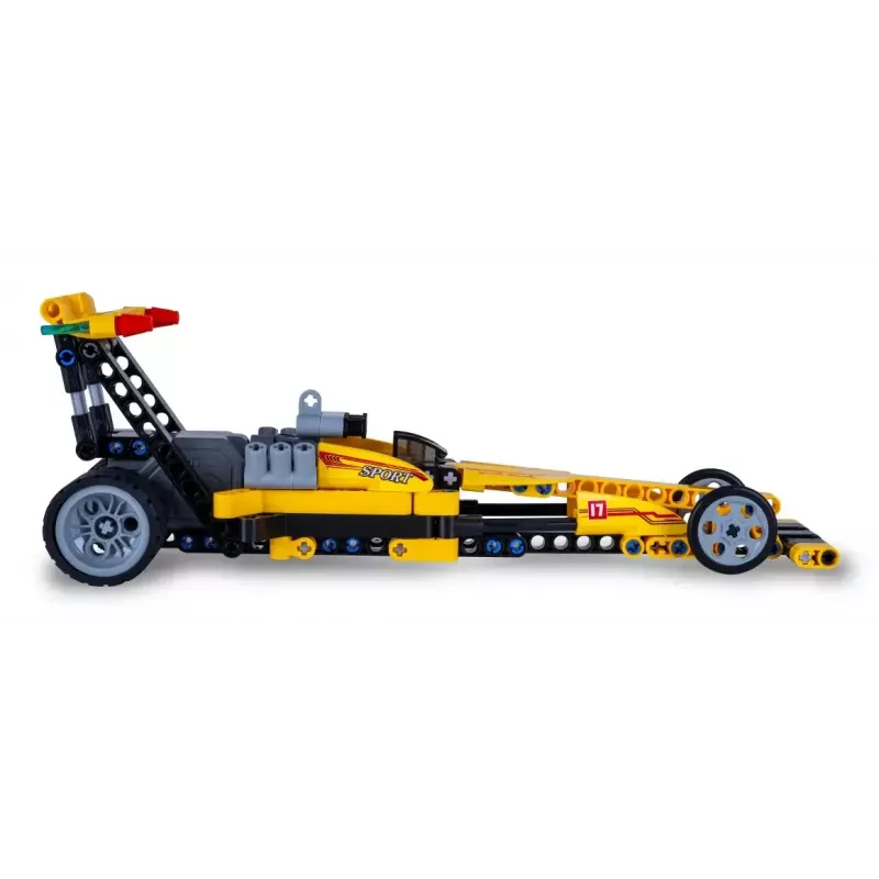 JAMARA CaDA Drag Racing 1:24 set di mattoncini da costruzione, giallo