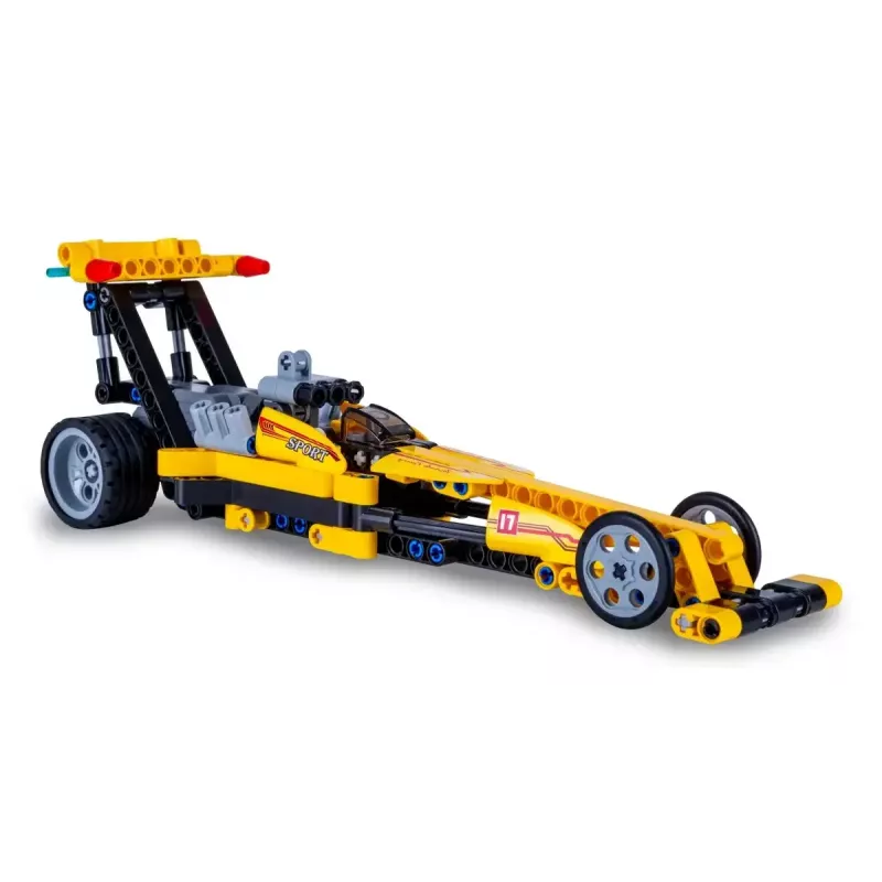 JAMARA CaDA Drag Racing 1:24 set di mattoncini da costruzione, giallo
