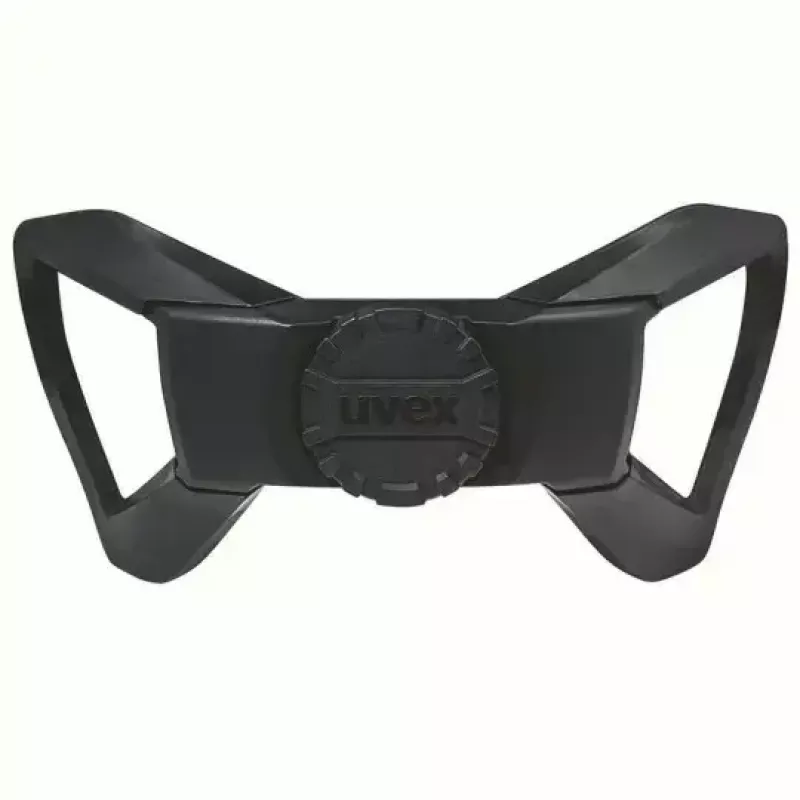 Cuffia di protezione di sicurezza UVEX 9731333 — plastica HDPE, rossa, regolabile 51–65 cm