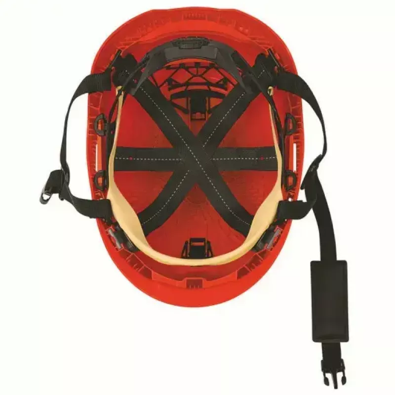 Cuffia di protezione di sicurezza UVEX 9731333 — plastica HDPE, rossa, regolabile 51–65 cm