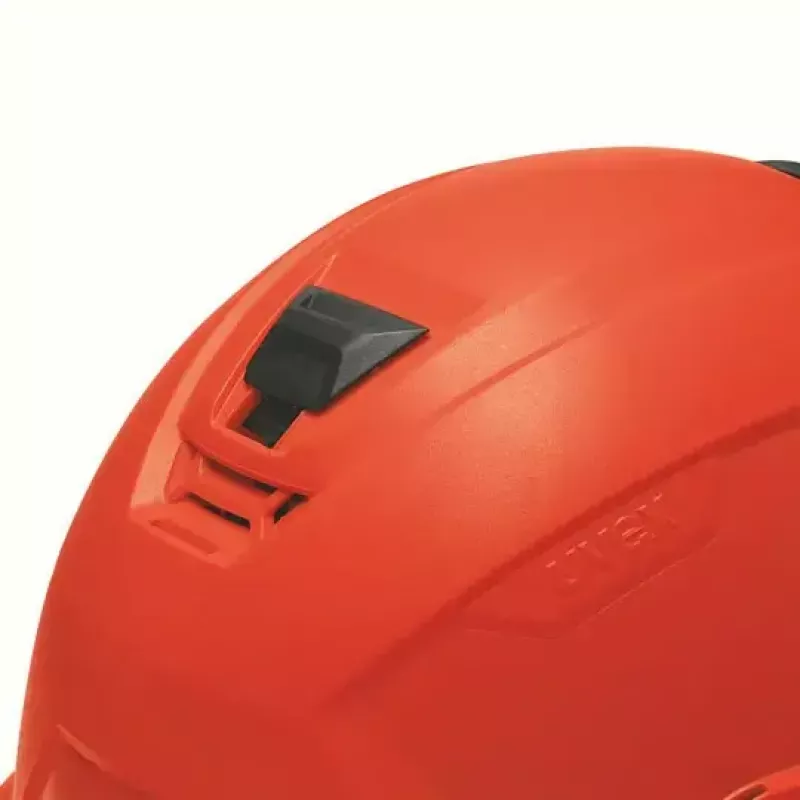 Cuffia di protezione di sicurezza UVEX 9731333 — plastica HDPE, rossa, regolabile 51–65 cm