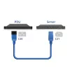 Cavo di alimentazione ACT C20–C21 IEC60320 blu 1 m, 250 V, 16 A