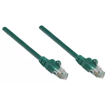 Intellinet cavo patch di rete, Cat6, 2 m, verde, CCA, U/UTP, PVC, RJ45, contatti dorati, snagless, protezione antigraffio, garanzia a vita
