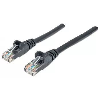 Intellinet cavo patch di rete, Cat6, 1,5 m, nero, CCA, U/UTP, PVC, RJ45, contatti dorati, senza linguetta, scarico di trazione, garanzia a vita