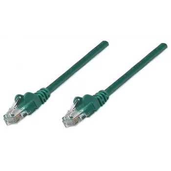 Intellinet cavo patch di rete, Cat5e, 3 m, verde, CCA, U/UTP, PVC, RJ45, contatti dorati, senza linguetta, con guaina antigraffio, garanzia a vita