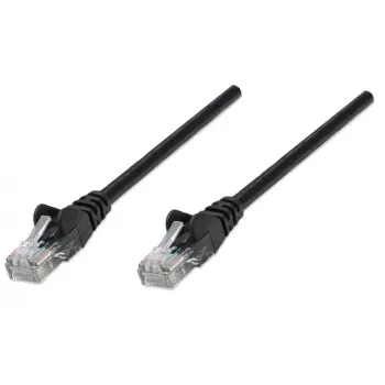 Cavo patch di rete Intellinet, Cat5e, 3 m, nero, CCA, U/UTP, PVC, RJ45, contatti dorati, protezione linguetta, antitorsione stampato, garanzia a vita