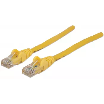 Cavo patch di rete Intellinet, Cat6, 0,5 m, giallo, CCA, U/UTP, PVC, RJ45, contatti dorati, protezione linguetta, con guaina, garanzia a vita