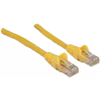 Cavo patch di rete Intellinet, Cat6, 0,5 m, giallo, CCA, U/UTP, PVC, RJ45, contatti dorati, protezione linguetta, con guaina, garanzia a vita