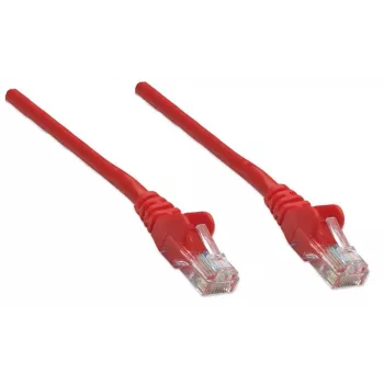 Cavo patch di rete Intellinet, Cat5e, 2 m, rosso, CCA, U/UTP, PVC, RJ45, contatti dorati, senza linguetta, con guaina antitorsione, garanzia a vita