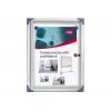 Nobo bacheca informativa magnetica chiudibile a chiave extra piatta 1XA4, bianco, alluminio, 1 x A4, porta scorrevole, vetro, 821 g