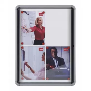 Nobo Premium Plus bacheca informativa magnetica chiudibile con porta a cerniera 6xA4