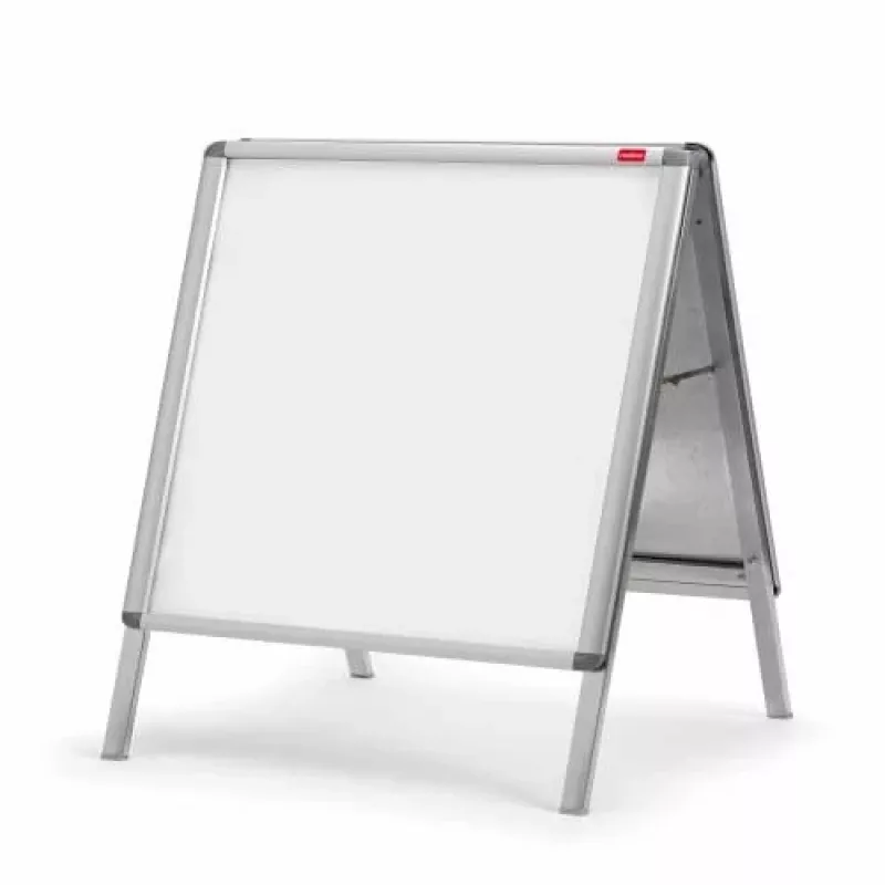 Nobo Essence A2 A-Frame cartello da pavimento, argento, alluminio, 485 mm, 850 mm