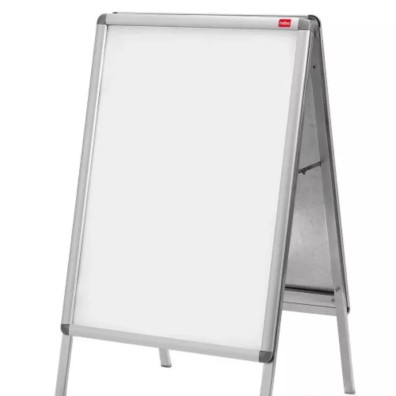 Nobo Essence A2 A-Frame cartello da pavimento, argento, alluminio, 485 mm, 850 mm
