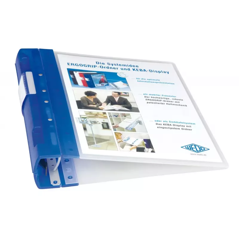 WEDO ERGOGRIP raccoglitore per presentazioni A4 ICE, 56 mm, blu ghiaccio, 58 28003