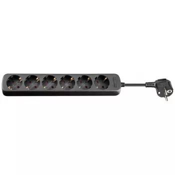 Ciabatta Goobay 6 prese 1,5 m nero