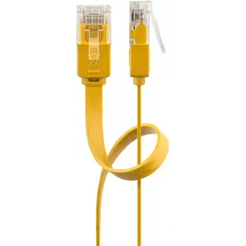 Cavo patch piatto Goobay CAT 6 1,5m U/UTP giallo