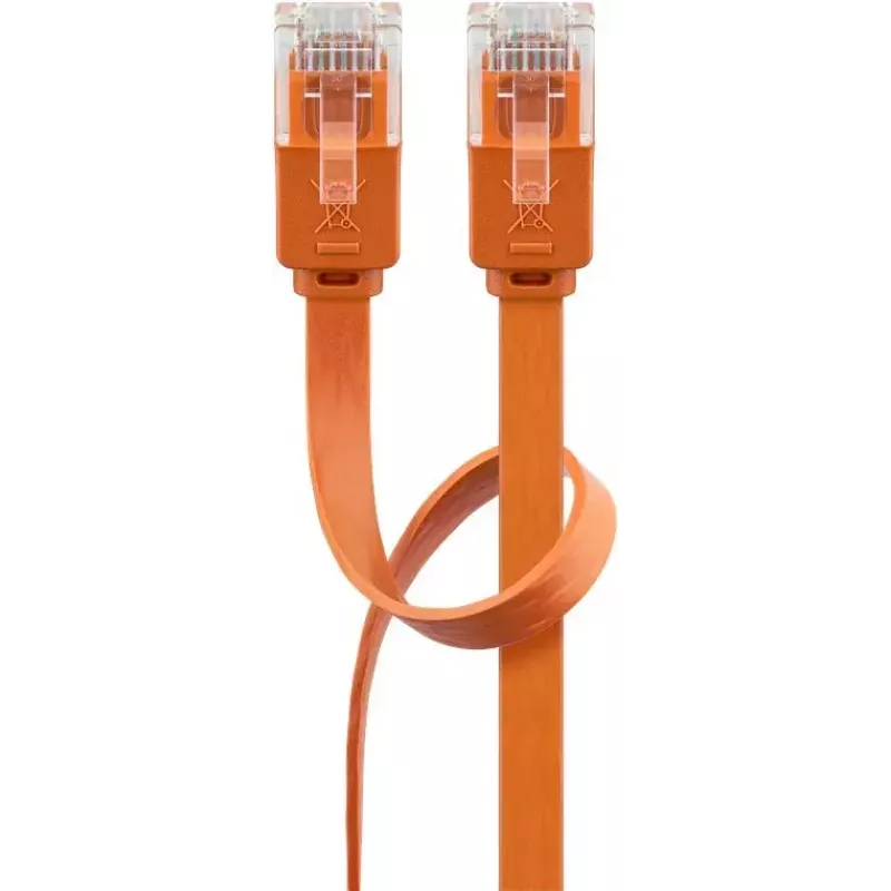Cavo patch piatto Goobay CAT 6 U/UTP arancione 1,5 m