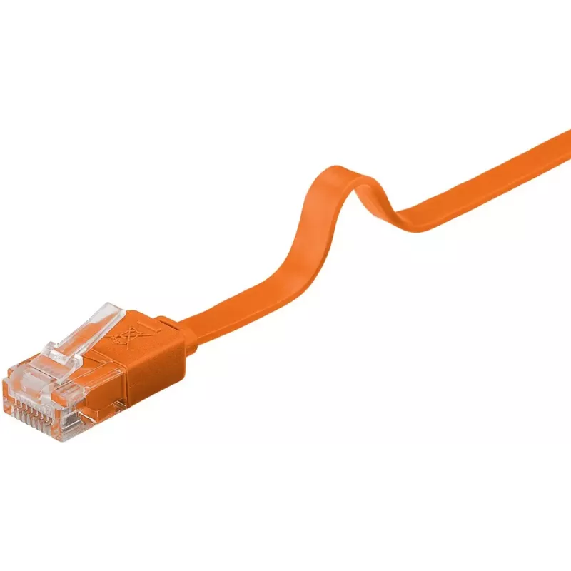 Cavo patch piatto Goobay CAT 6 U/UTP arancione 1,5 m