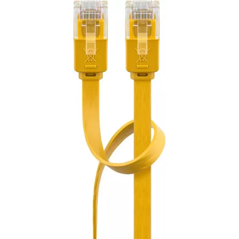 Wentronic cavo patch RJ-45 CAT6 2m, connettore/connettore, U/UTP, giallo (96414)