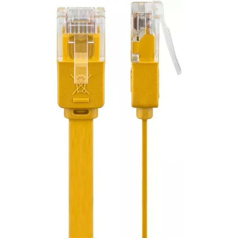 Wentronic cavo patch RJ-45 CAT6 2m, connettore/connettore, U/UTP, giallo (96414)